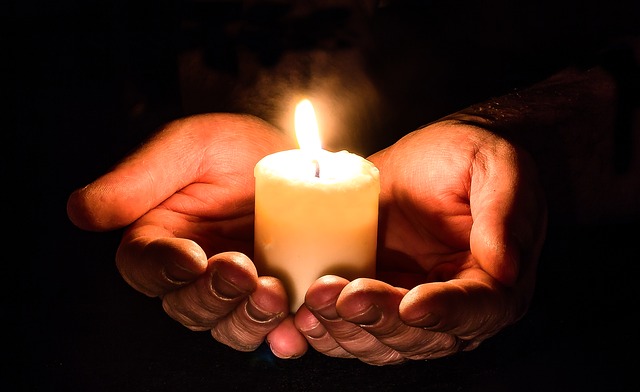 Pray Hands Candlelight Candle Prayer Open Light